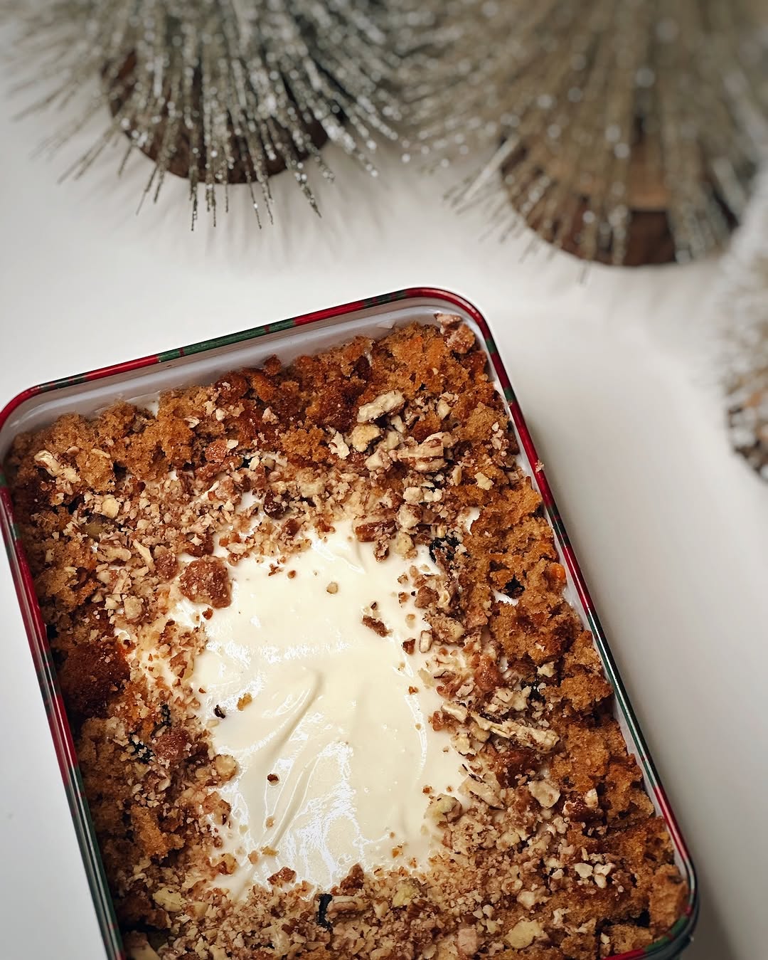 Crumble cake con nueces